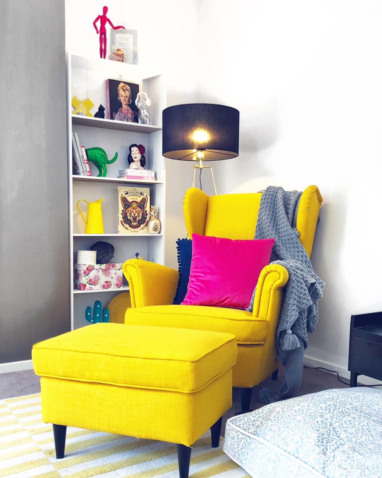 bright yellow chair