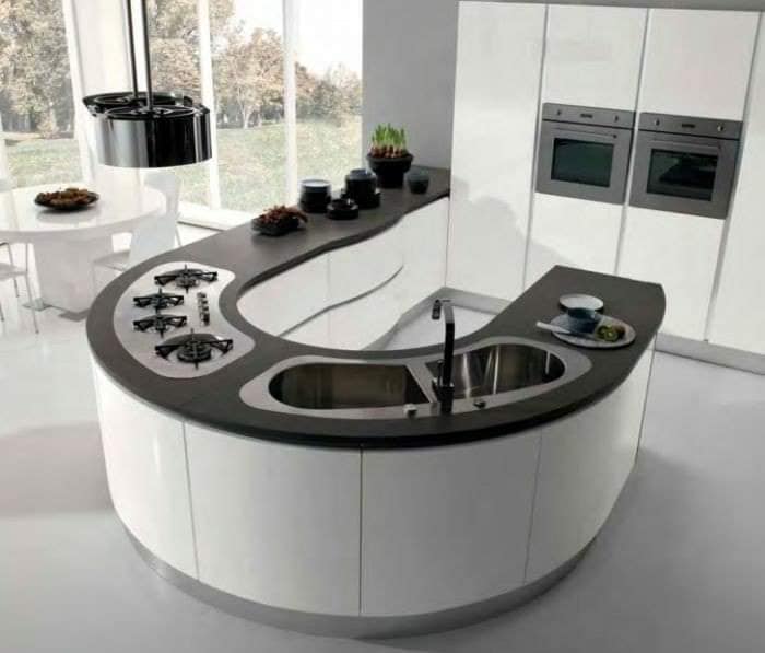 kitchen island curved ideas (9)